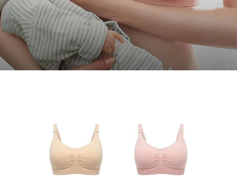 Plus Size Nursing Bra with Front Closure and Wire-Free Fit