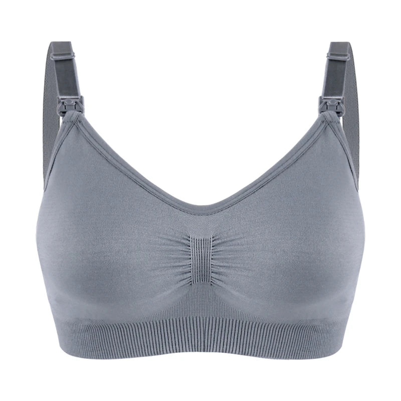 Plus Size Nursing Bra with Front Closure and Wire-Free Fit