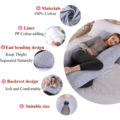 Pregnancy Body Pillow with Removable Washable Cover