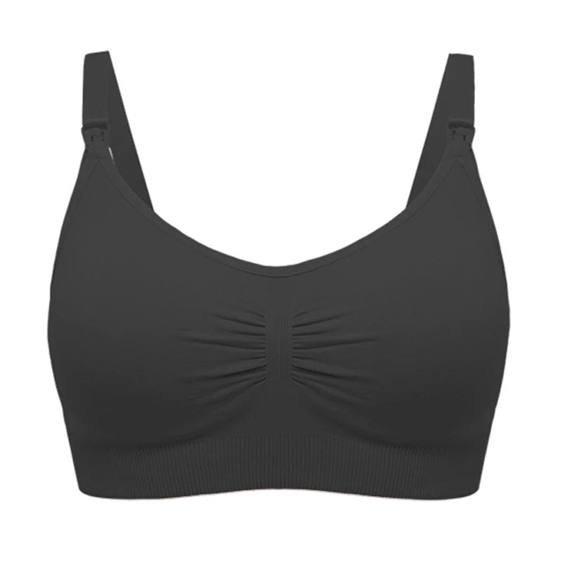 Plus Size Nursing Bra with Front Closure and Wire-Free Fit