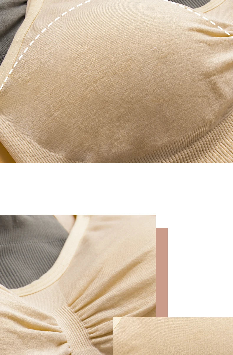 Plus Size Nursing Bra with Front Closure and Wire-Free Fit