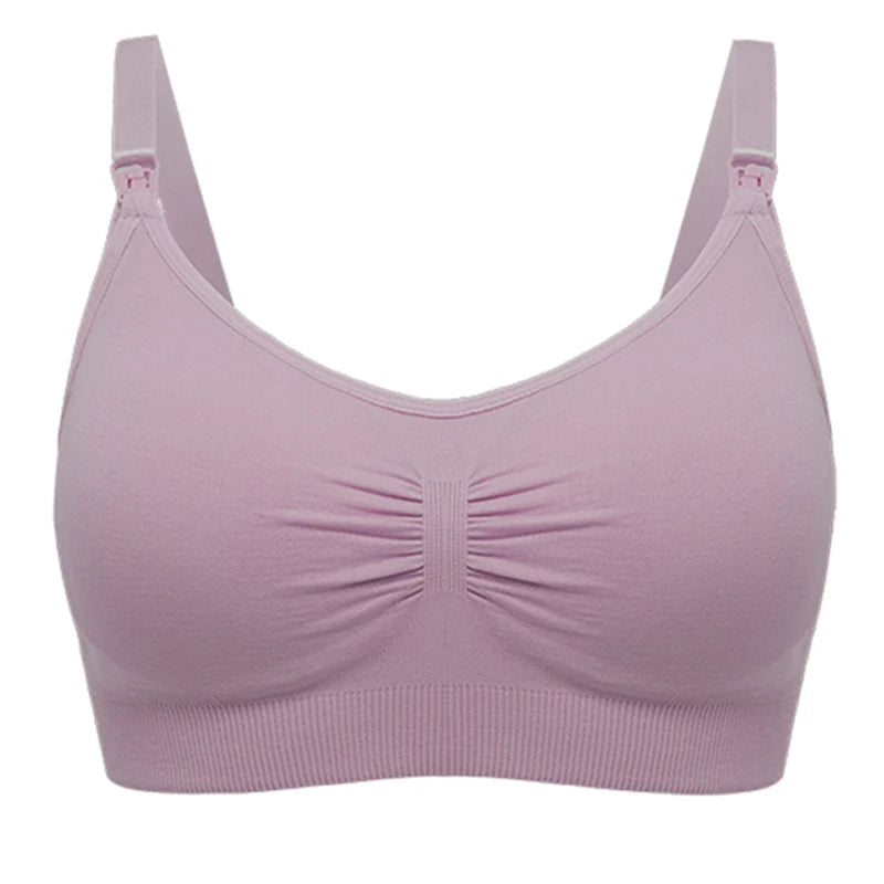Plus Size Nursing Bra with Front Closure and Wire-Free Fit