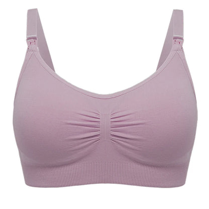 Plus Size Nursing Bra with Front Closure and Wire-Free Fit