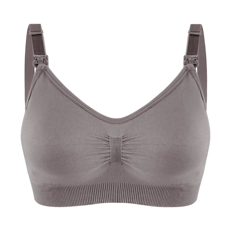 Plus Size Nursing Bra with Front Closure and Wire-Free Fit