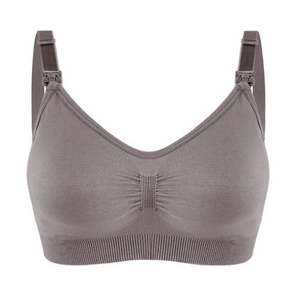 Plus Size Nursing Bra with Front Closure and Wire-Free Fit