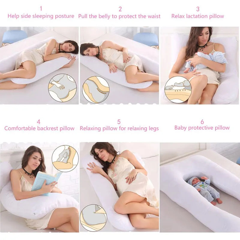 Pregnancy Body Pillow with Removable Washable Cover