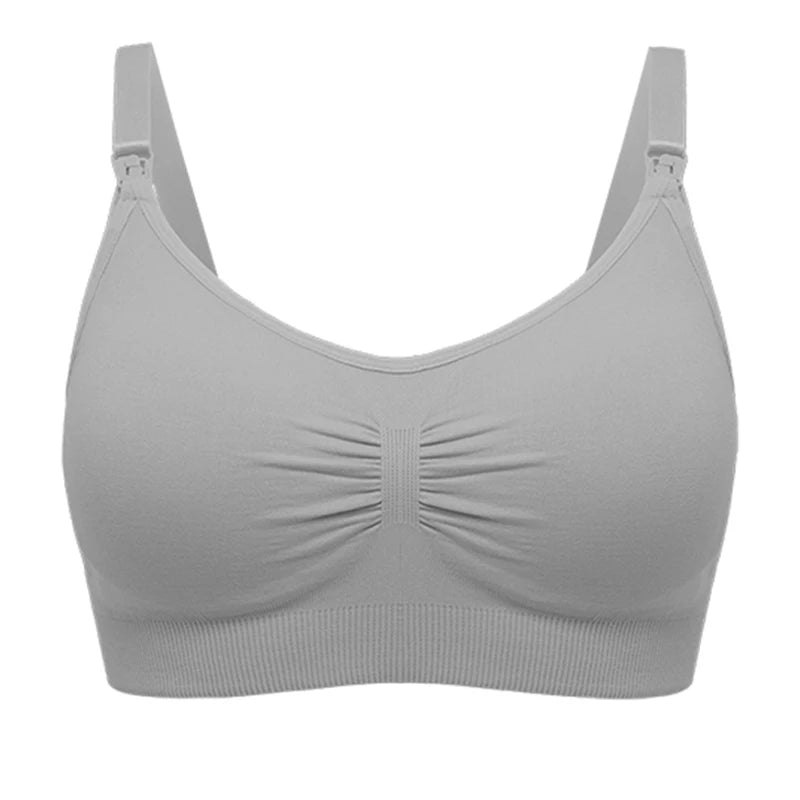 Plus Size Nursing Bra with Front Closure and Wire-Free Fit