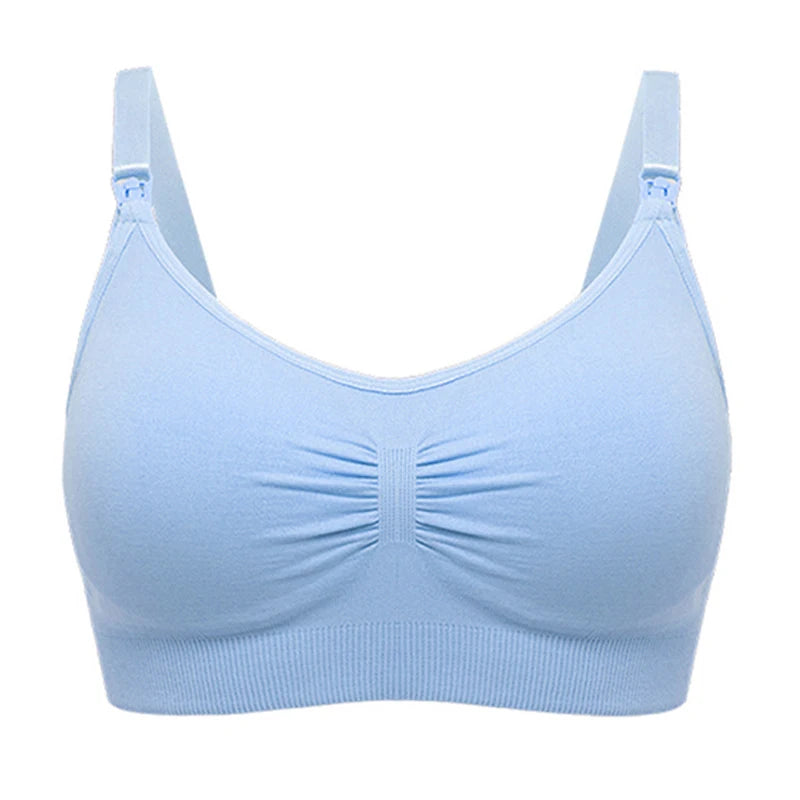 Plus Size Nursing Bra with Front Closure and Wire-Free Fit