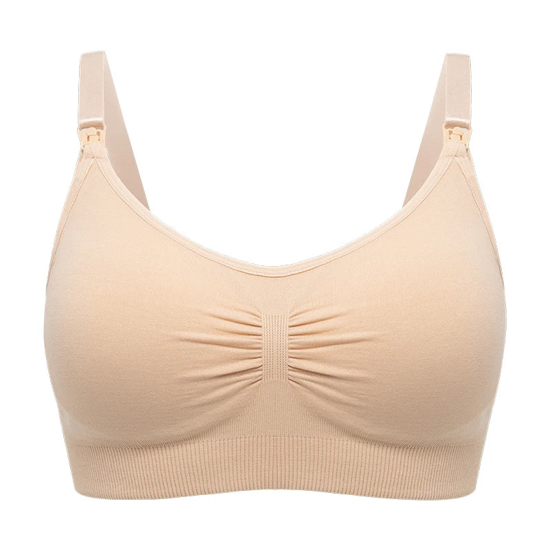 Plus Size Nursing Bra with Front Closure and Wire-Free Fit