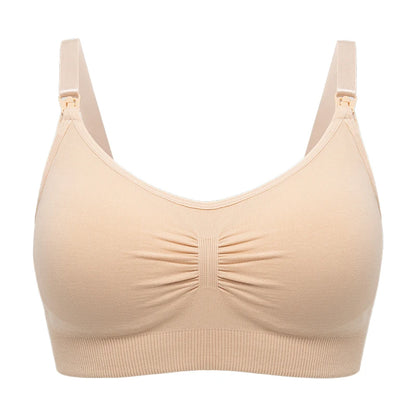 Plus Size Nursing Bra with Front Closure and Wire-Free Fit