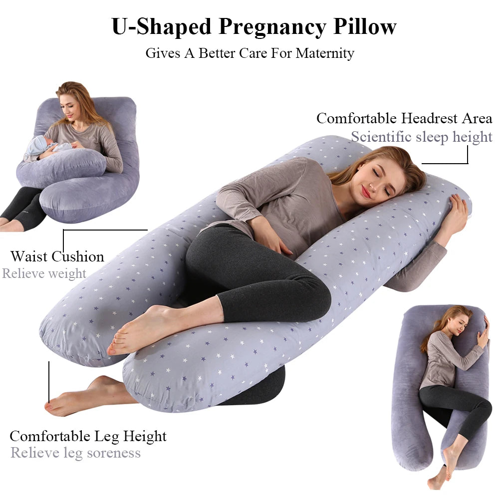 Pregnancy Body Pillow with Removable Washable Cover