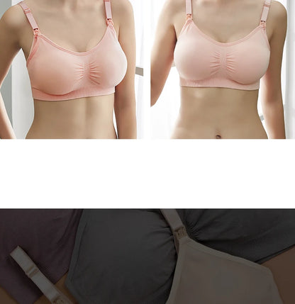 Plus Size Nursing Bra with Front Closure and Wire-Free Fit
