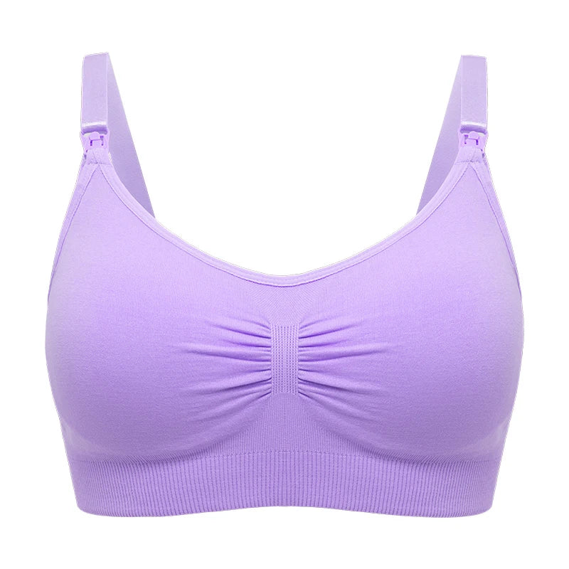 Plus Size Nursing Bra with Front Closure and Wire-Free Fit