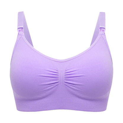 Plus Size Nursing Bra with Front Closure and Wire-Free Fit