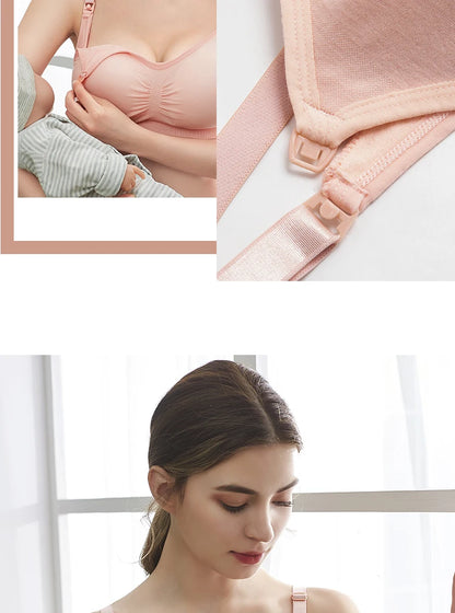 Plus Size Nursing Bra with Front Closure and Wire-Free Fit