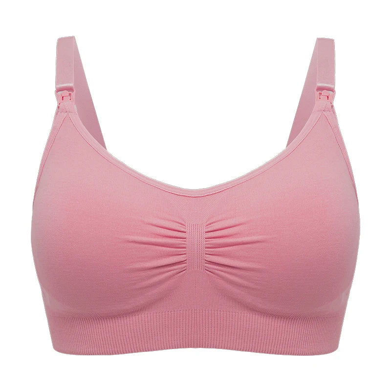 Plus Size Nursing Bra with Front Closure and Wire-Free Fit