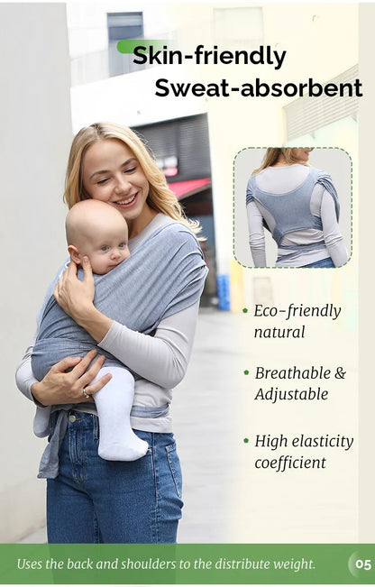 Baby Carrier with Adjustable Straps and Front-Facing Carry