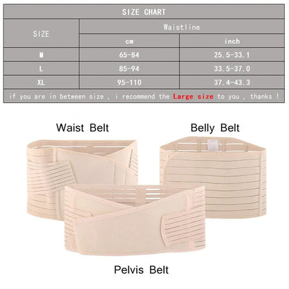 3-in-1 Postpartum Support Belt with Adjustable Fit