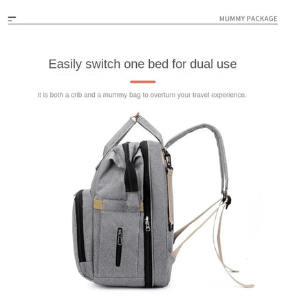 Large Capacity Diaper Backpack with Changing Mat