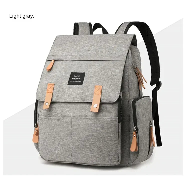 Diaper Backpack with Changing Mat and Stroller Hooks