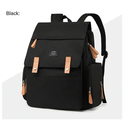 Diaper Backpack with Changing Mat and Stroller Hooks