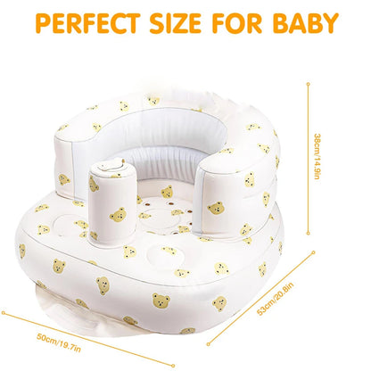 Inflatable Baby Seat with Built-In Air Pump for Travel
