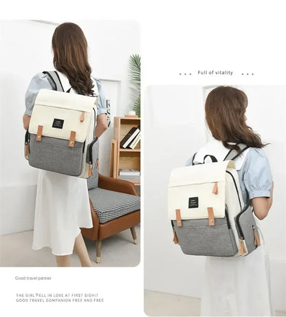 Diaper Backpack with Changing Mat and Stroller Hooks