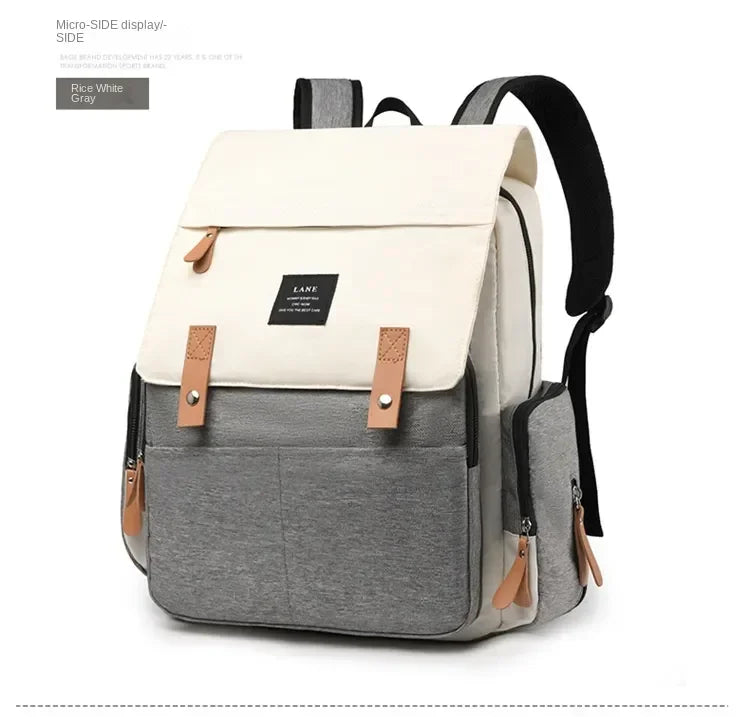 Diaper Backpack with Changing Mat and Stroller Hooks
