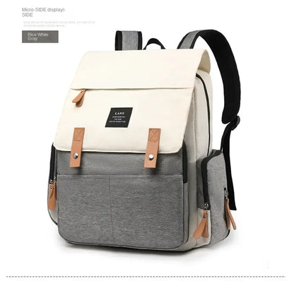Diaper Backpack with Changing Mat and Stroller Hooks