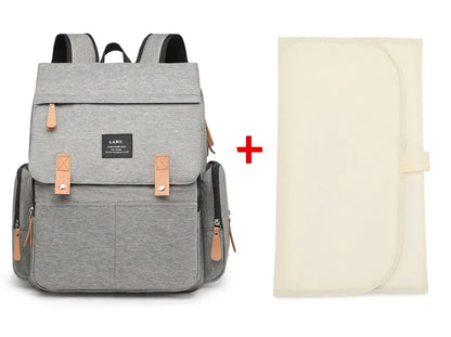 Diaper Backpack with Changing Mat and Stroller Hooks