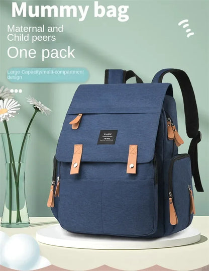Diaper Backpack with Changing Mat and Stroller Hooks