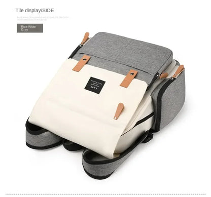 Diaper Backpack with Changing Mat and Stroller Hooks