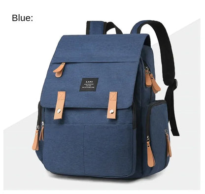 Diaper Backpack with Changing Mat and Stroller Hooks