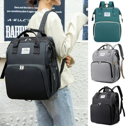 Large Capacity Diaper Backpack with Changing Mat