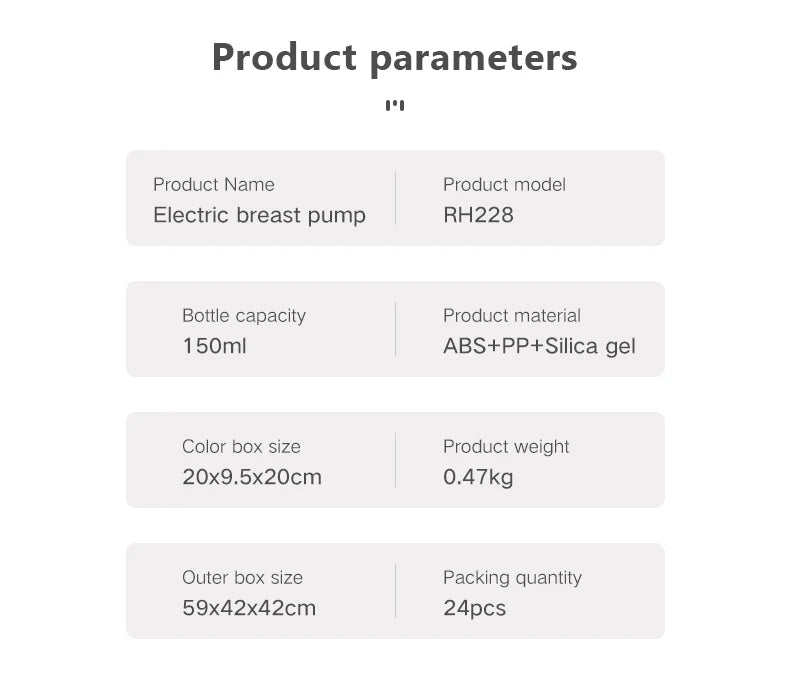 Double Electric Breast Pump Set with USB Connection