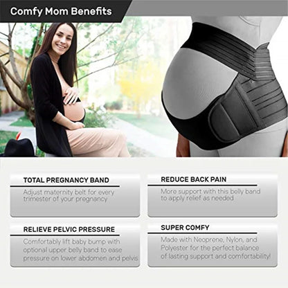 Maternity Belly Support Band with Adjustable Waist Fit