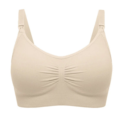 Plus Size Nursing Bra with Front Closure and Wire-Free Fit