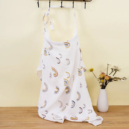 Breastfeeding Cover with Bear and Rainbow Prints