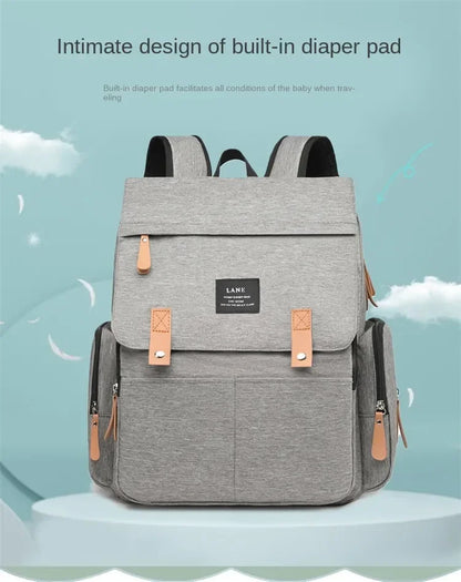 Diaper Backpack with Changing Mat and Stroller Hooks