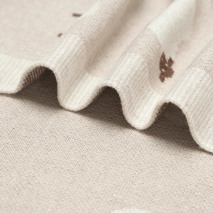 Knitted Cotton Baby Blanket for Strollers and Swaddling