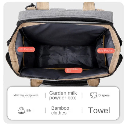 Large Capacity Diaper Backpack with Changing Mat