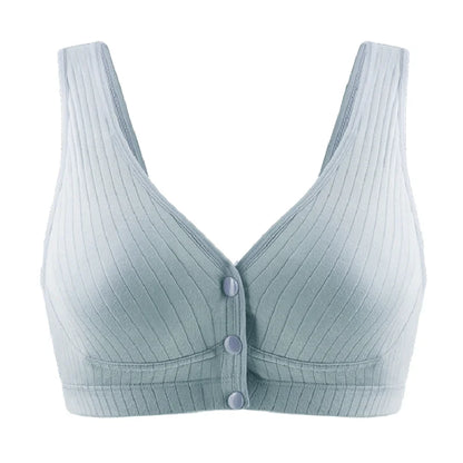 Cotton Nursing Bra with Front Closure and Wire-Free Fit