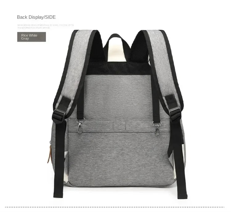Diaper Backpack with Changing Mat and Stroller Hooks