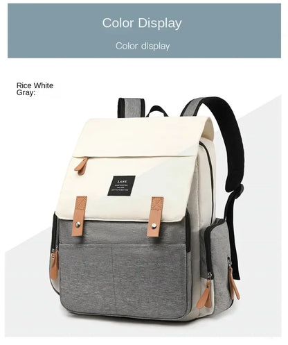 Diaper Backpack with Changing Mat and Stroller Hooks