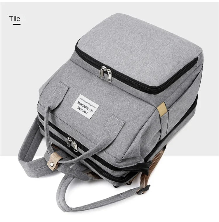Large Capacity Diaper Backpack with Changing Mat