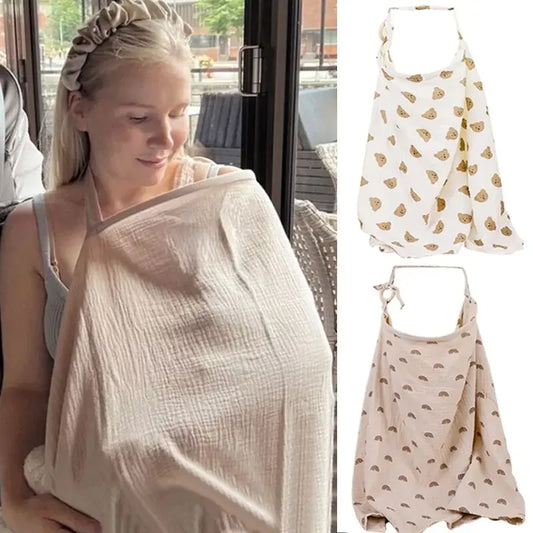 Breastfeeding Cover with Bear and Rainbow Prints