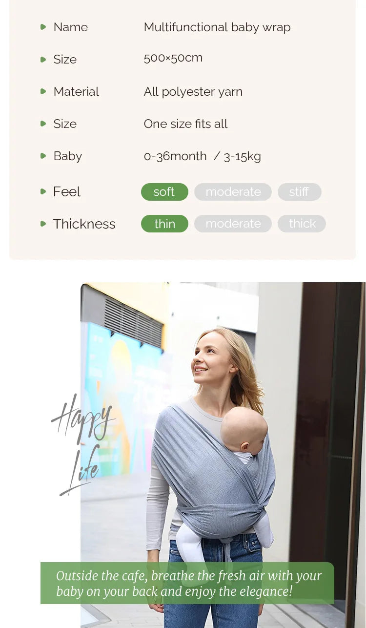 Baby Carrier with Adjustable Straps and Front-Facing Carry