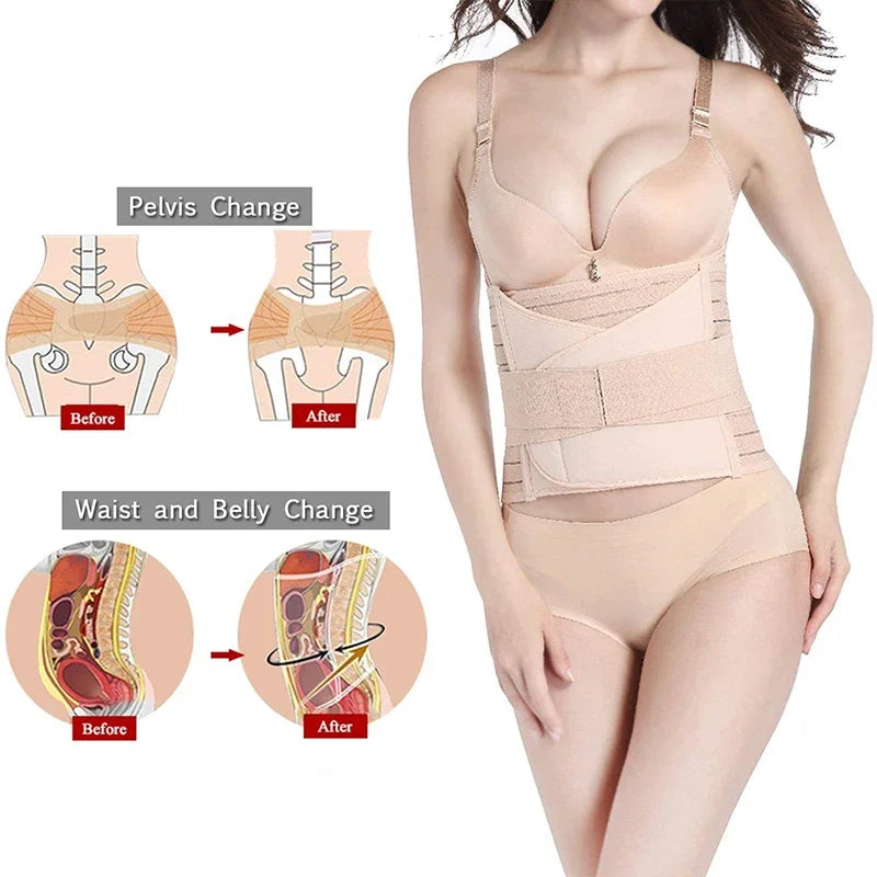 3-in-1 Postpartum Support Belt with Adjustable Fit
