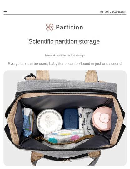 Large Capacity Diaper Backpack with Changing Mat