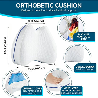 Memory Foam Knee Pillow for Side Sleeping Support